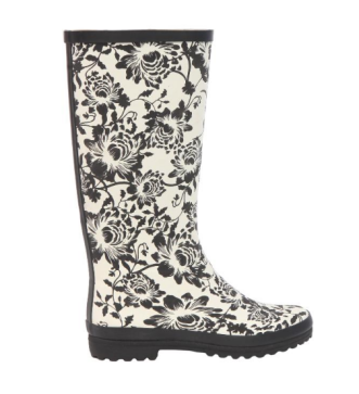 Floral Rain Boots with Soft Inner Lining Floral Rain Boots with Soft Inner Lining